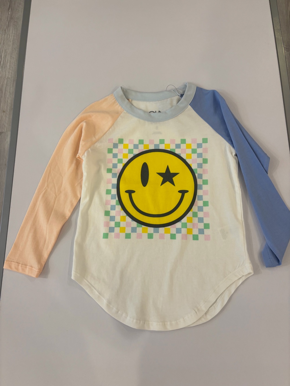 Chaser Kids Smiley Star Graphic Raglan Shirt - Multi